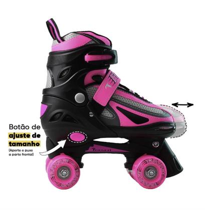 Imagem de Patins Traxart Flash Quad Infantil - Rodas LED - 54mm