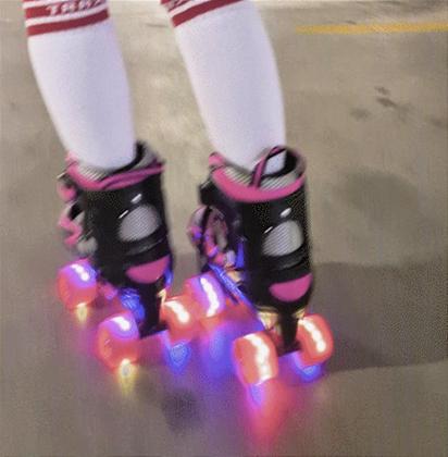 Imagem de Patins Traxart Flash Quad Infantil - Rodas LED - 54mm