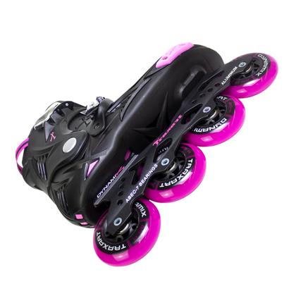 Imagem de Patins Traxart Freestyle Dynamix Preto/Rose - Rodas 80mm ABEC-7 - Pink