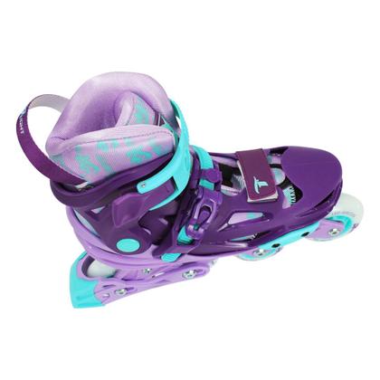 Imagem de Patins Traxart Infantil X-light Roxo Rodas LED - 68/70mm ou 70/72mm ABEC-9