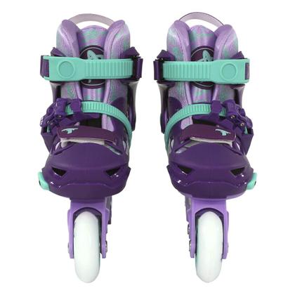 Imagem de Patins Traxart Infantil X-light Roxo Rodas LED - 68/70mm ou 70/72mm ABEC-9