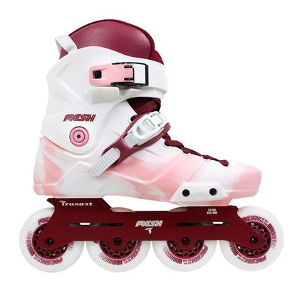 Imagem de Patins Traxart Mesh Branco/Pink - 80mm ABEC-9 Cromo