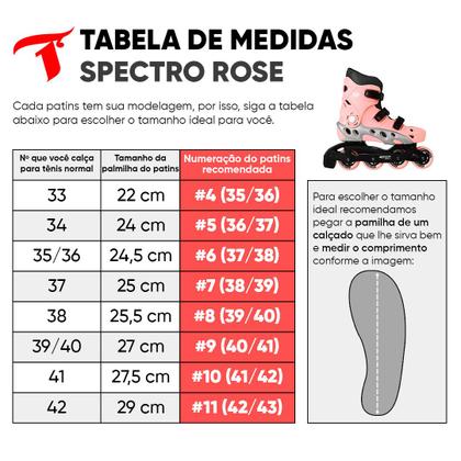 Imagem de Patins Traxart Recreação Spectro Rose - 72mm ABEC-5