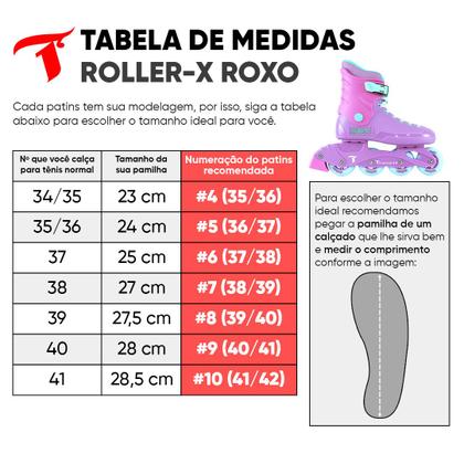 Imagem de Patins Traxart Roller-X Roxo - 76mm ABEC-7