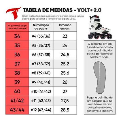 Imagem de Patins Volt + 2.0 Branco Inline Freestyle Traxart 80mm Abec-9