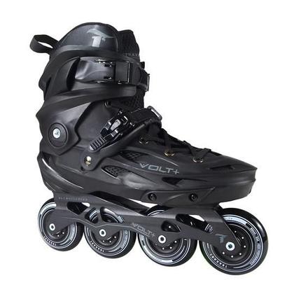 Imagem de Patins Volt + 2.0 Preto Inline Freestyle Traxart 80mm Abec-9