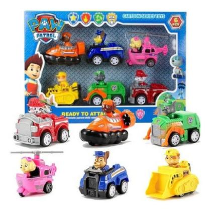 Imagem de Patrulha Canina Kit 6 Carros E Personagens Fricção Coleção