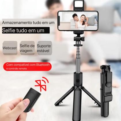Imagem de Pau de Selfie Bastão Selfie Controle Remoto Bluetooth Tripé