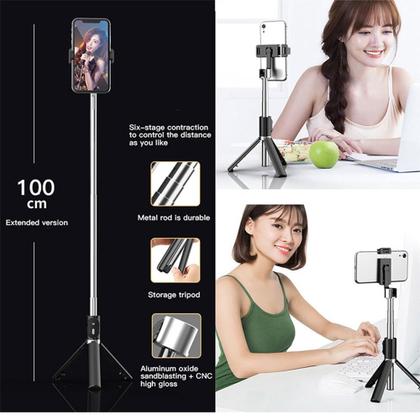 Imagem de Pau De Selfie Tripé Bluetooth Controle Sem Fio Fotos e Vídeos