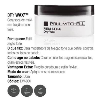 Imagem de Paul Mitchell Firm Style Dry Wax - Cera Modeladora 50g