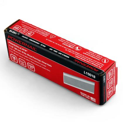 Imagem de Pavimento L-Cleat Nails Powernail L15018 18 Gauge 3,8 cm (1000 ct)