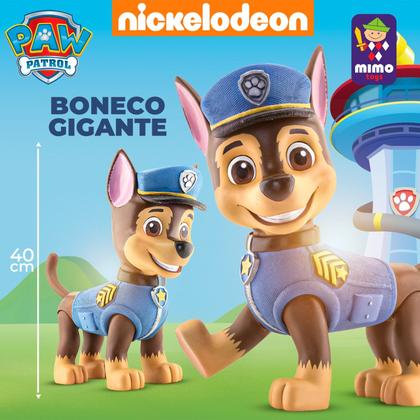 Imagem de Paw Patrol Boneco Patrulha Canina Chase Cachorro Policial Gigante 40 cm - Mimo Toys