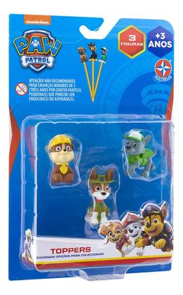 Imagem de Paw patrol topper trio rubble, tracker e