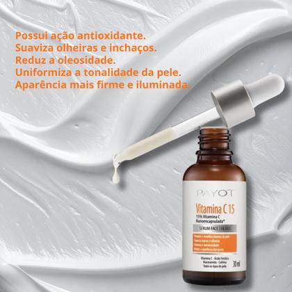 Imagem de Payot Facial Sab Dem 100ml + Sab Esf 100ml + Vitamina C Sérum 15% Face e Olhos 30ml