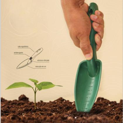 Imagem de Pazinha Estreita Plástica para Jardinagem Verde (275mm) NUTRIPLAN