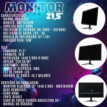 Imagem de Pc Completo CPU I7 3º, RAM 32gb, SSD 1TB, HD 1TB, Rx580 8gb, Monitor 21,5