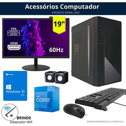 Imagem de Pc Completo I5 Quarta Geracao 8 Gb Ddr3 Nvme 256 Gb Monitor 19 W10