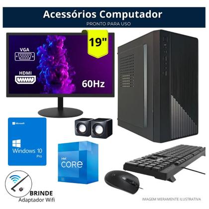 Imagem de Pc Completo I7 Terciera Geracao 8 Gb Nvme 256 Gb Monitor 19 W10