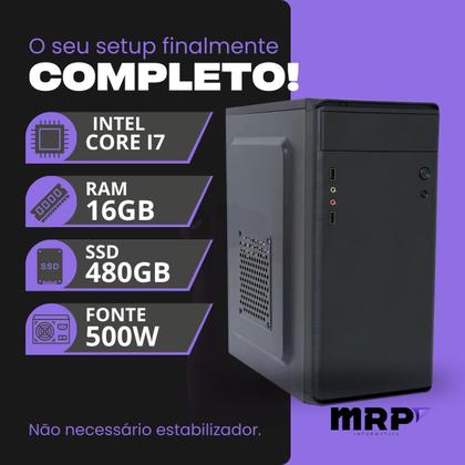 Imagem de Pc Computador Cpu Intel Core I7 3.4ghz Ssd 480gb 16gb 500w