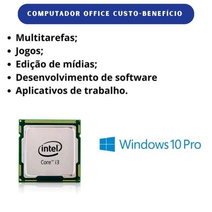 Imagem de Pc Computador Intel I3 16GB DDR4 480 SSD 6Geração Win10 Pro