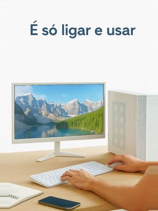 Imagem de Pc Computador Slim Intel I7 16gb Ssd 480gb Monitor 19 Branco