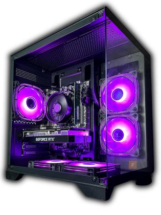 Imagem de PC Cpu Gamer Branco Aquário Ryzen 5 5500 16GB SSD 512GB RTX 3050 Pronto pra jogar