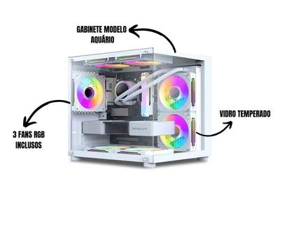 Imagem de PC Gamer Alligator Shop AMD Ryzen 5 5600GT, Memória RAM 16GB DDR4, SSD 480GB, Vega 7 Branco White