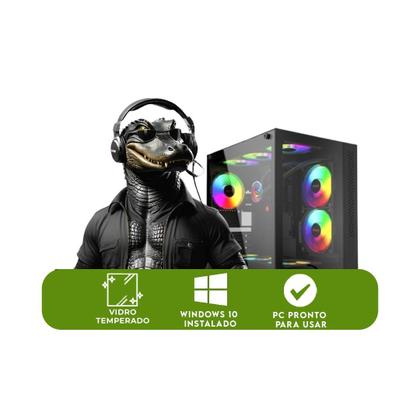 Imagem de PC Gamer Alligator Shop Intel Core i5 3470, Radeon RX 580 8GB, Memoria 16GB DDR3, SSD 240GB, Preto Black