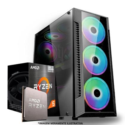 Imagem de PC Gamer AMD Ryzen 5 4600G, 8GB RAM, Placa de video Radeon Vega 7, SSD 240GB, Fonte 200W + Kit Gamer Completo
