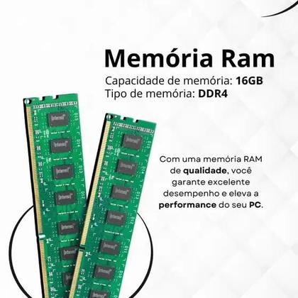 Imagem de PC Gamer AMD RYZEN 5 5500, 16GB DDR4, Placa de Video RTX 3050 6GB, SSD 960GB, Fonte 550W