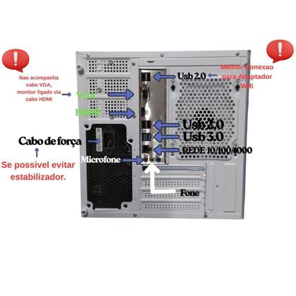 Imagem de Pc Gamer Aquario White Completo I5 8 16Gb 480 Win11 Monitor