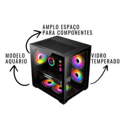 Imagem de PC Gamer ARVEX AMD Ryzen 7 5700X, Geforce RTX 5060 8GB, Placa Mãe B550M, Memória 16GB DDR4, SSD 1TB NVMe, Water Cooler
