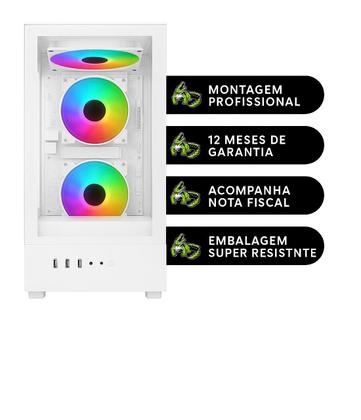 Imagem de PC Gamer Arvex Branco AMD Ryzen 5 5500, Geforce RTX 5060 8GB, Memória 16GB DDR4, SSD 480GB