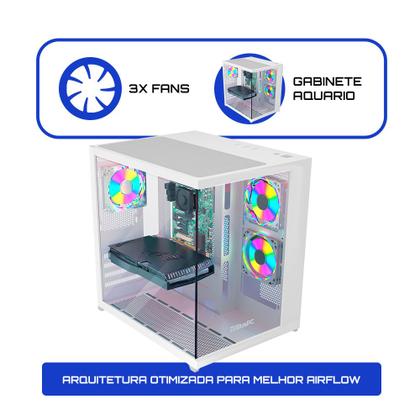 Imagem de Pc Gamer Bluepc Intel I5 12400f 16gb Rtx 4070 12gb Ssd 480gb Gab Branco - Fonte 650w