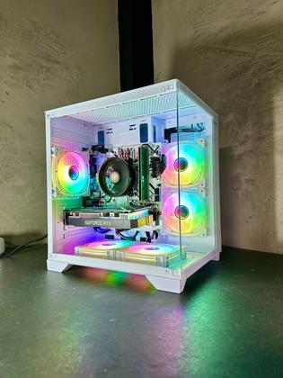 Imagem de PC Gamer Branco Ryzen 5 5500 RTX 3050 16GB SSD 512GB Desempenho e Estilo