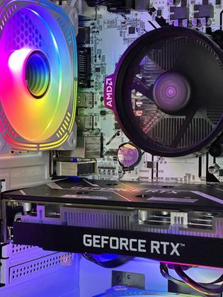 Imagem de PC Gamer Branco Ryzen 5 5500 RTX 3050 16GB SSD 512GB Desempenho e Estilo