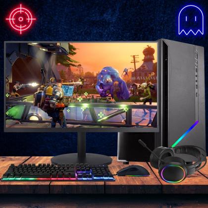 Imagem de PC Gamer Completo 2Eletro Win - Intel Core i5, 16GB RAM, NVIDIA Geforce GT 4GB, SSD 480GB, Monitor 20" 75HZ, Fonte 500W, Gabinete preto com frontal RGB - PG2E-RGB0136WI