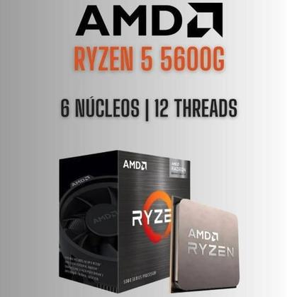 Imagem de PC Gamer Completo AMD Ryzen 5 5600Gt, VEGA 7, 16GB DDR4, SSD 512GB, Fonte 500W, Monitor 23.6