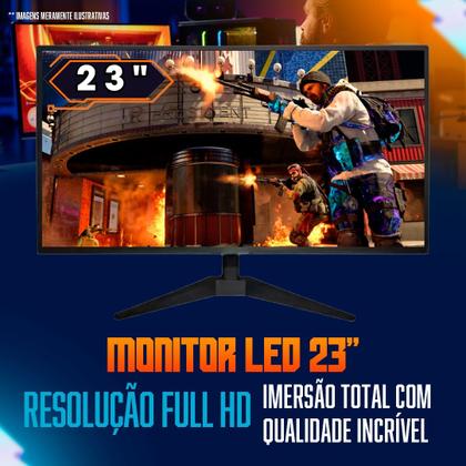 Imagem de PC Gamer Completo BluePC FIRE - AMD Ryzen 5 5600GT, 16GB DDR4, Radeon VEGA, SSD 512GB, Fonte 500W, Monitor 23" Full HD 75Hz - PG2E-1051FI