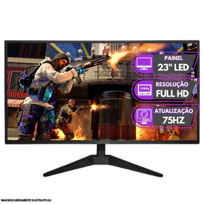 Imagem de PC Gamer Completo BluePC RUSH - AMD Ryzen 5 5500 16GB DDR4 Radeon RX 550 4GB SSD 512GB Monitor 23" 75Hz Full HD - PGBP-RUS1057