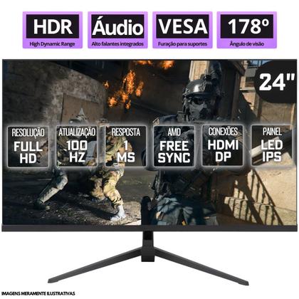 Imagem de PC Gamer Completo BluePC RUSH - Intel Core i5 9400F 16GB DDR4 Radeon RX 550 4GB SSD 512GB Monitor 24" 1ms 100Hz Full HD - PGBP-RUS1069