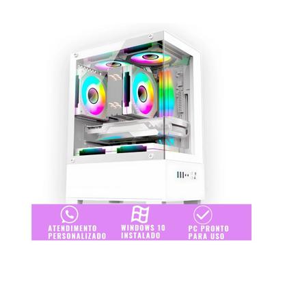 Imagem de PC Gamer Completo Branco Intel i5 Memoria Ram 16GB SSD 240GB Monitor HDMI Kit Gamer Branco