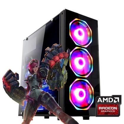 Imagem de PC Gamer Completo Intel i5 10400f 10ª 8GB DDR4 AMD RX 550 4GB SSD 480GB Monitor 19" - Kit Gamer Teclado Mouse Headset