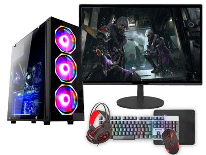 Imagem de PC Gamer Completo Intel i5 10400f 10ª 8GB DDR4 AMD RX 550 4GB SSD 480GB Monitor 19" - Kit Gamer Teclado Mouse Headset