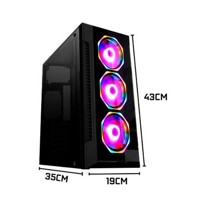 Imagem de Pc Gamer Fácil Completo Intel I5 (6ª Geração) 8gb Rx 550 4gb Ssd 240gb Monitor 19" Kit Gamer Teclado Mouse Headset