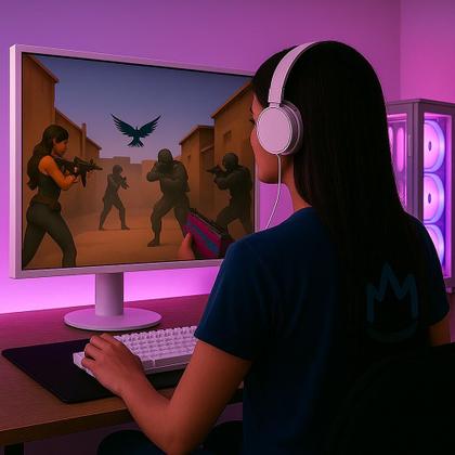 Imagem de Pc Gamer Kit Computador Rosa Combo Completo Intel Core I5 16gb Ssd 120gb Placa De Video 2gb