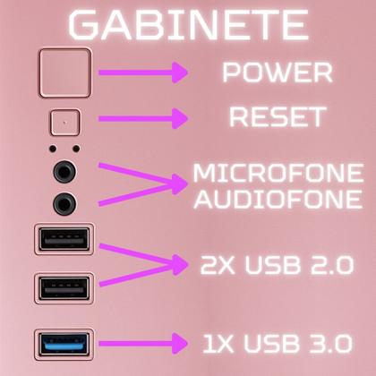 Imagem de Pc Gamer Kit Computador Rosa Combo Completo Intel Core I5 16gb Ssd 120gb Placa De Video 2gb