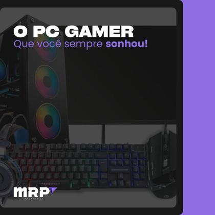 Imagem de PC Gamer MRP Informática Completo Processador AMD Ryzen 5 5600gt Memória 16gb SSD 480gb Fonte 500W Windows 10 Monitor 19