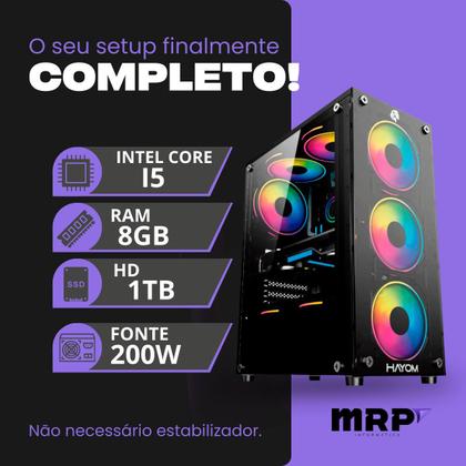 Imagem de PC Gamer MRP Informática Processador Intel Core i5 Memória 8gb HD 1TB Fonte 200W Windows 10