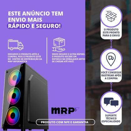 Imagem de PC Gamer MRP Informática Processador Intel Core I7 3.40GHz Memória 16gb SSD 240gb Placa de Vídeo GT 730 4gb Fonte 500W Windows 10